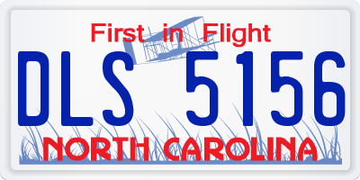 NC license plate DLS5156