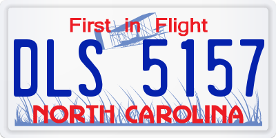 NC license plate DLS5157