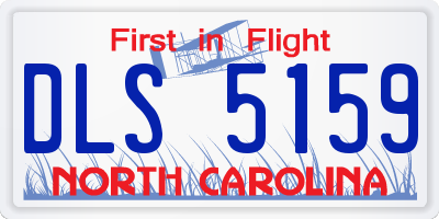 NC license plate DLS5159