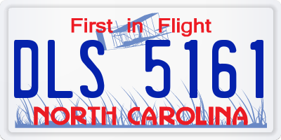 NC license plate DLS5161