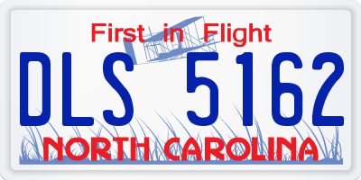 NC license plate DLS5162