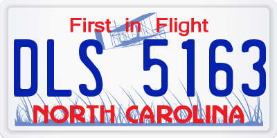 NC license plate DLS5163