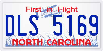 NC license plate DLS5169