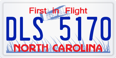 NC license plate DLS5170