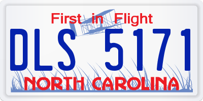 NC license plate DLS5171
