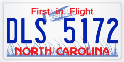 NC license plate DLS5172