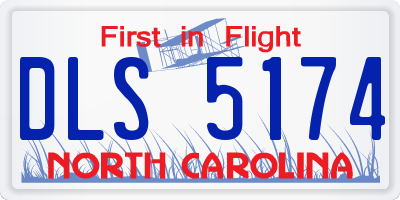 NC license plate DLS5174