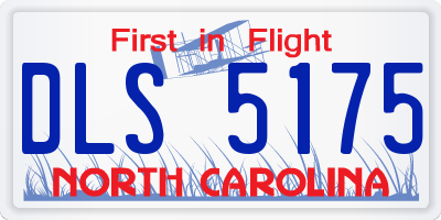 NC license plate DLS5175