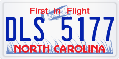 NC license plate DLS5177