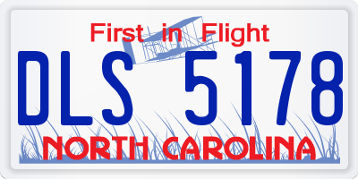 NC license plate DLS5178