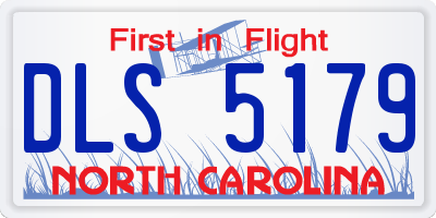NC license plate DLS5179
