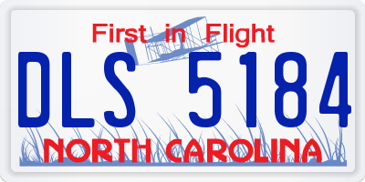 NC license plate DLS5184