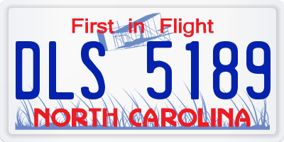NC license plate DLS5189