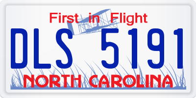 NC license plate DLS5191