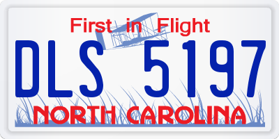 NC license plate DLS5197