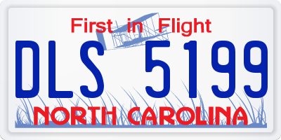 NC license plate DLS5199