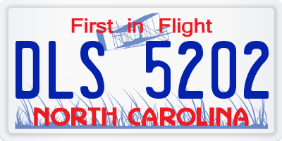 NC license plate DLS5202