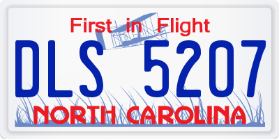 NC license plate DLS5207