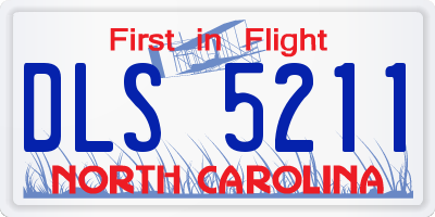 NC license plate DLS5211