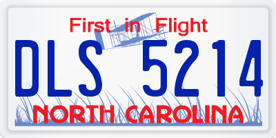 NC license plate DLS5214