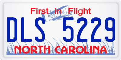 NC license plate DLS5229