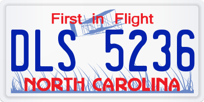 NC license plate DLS5236