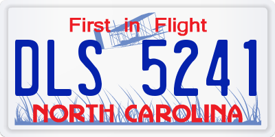 NC license plate DLS5241
