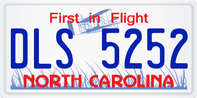 NC license plate DLS5252