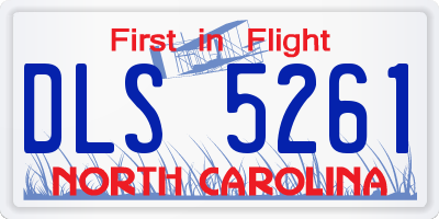 NC license plate DLS5261