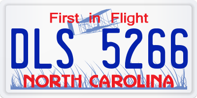 NC license plate DLS5266