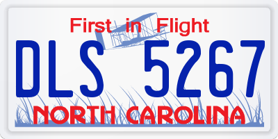 NC license plate DLS5267