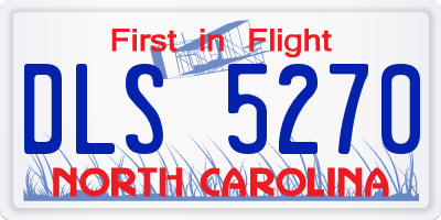 NC license plate DLS5270