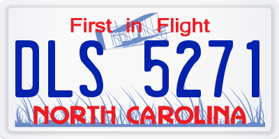 NC license plate DLS5271