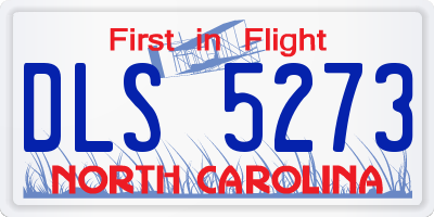 NC license plate DLS5273