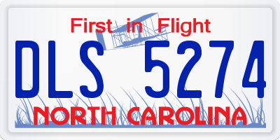NC license plate DLS5274