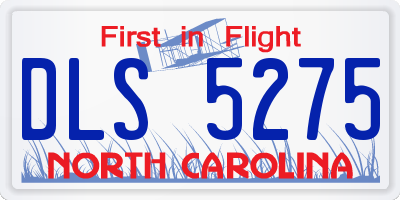 NC license plate DLS5275