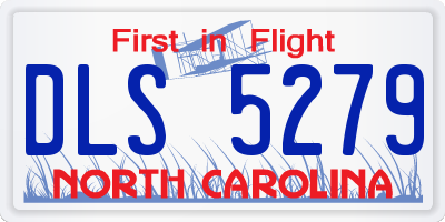 NC license plate DLS5279
