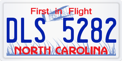 NC license plate DLS5282