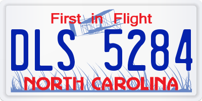 NC license plate DLS5284