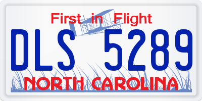 NC license plate DLS5289