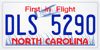 NC license plate DLS5290