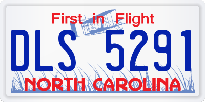 NC license plate DLS5291