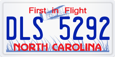 NC license plate DLS5292