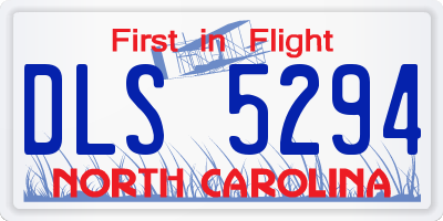 NC license plate DLS5294