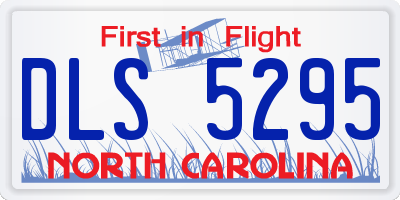 NC license plate DLS5295