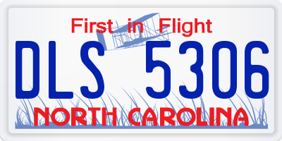 NC license plate DLS5306