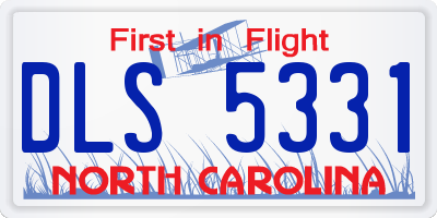 NC license plate DLS5331
