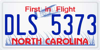 NC license plate DLS5373