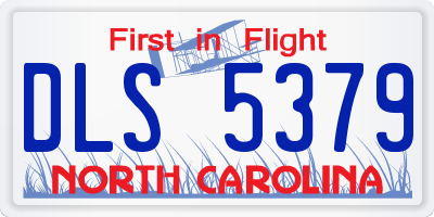 NC license plate DLS5379