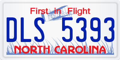 NC license plate DLS5393
